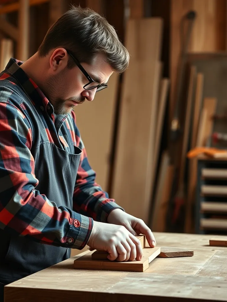 A close up of a carpenter